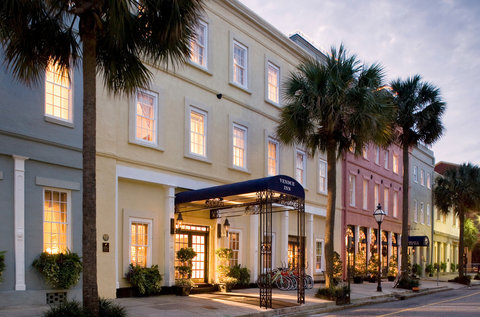 Photo of exterior of The Vendue hotel in Charleston, South Carolina